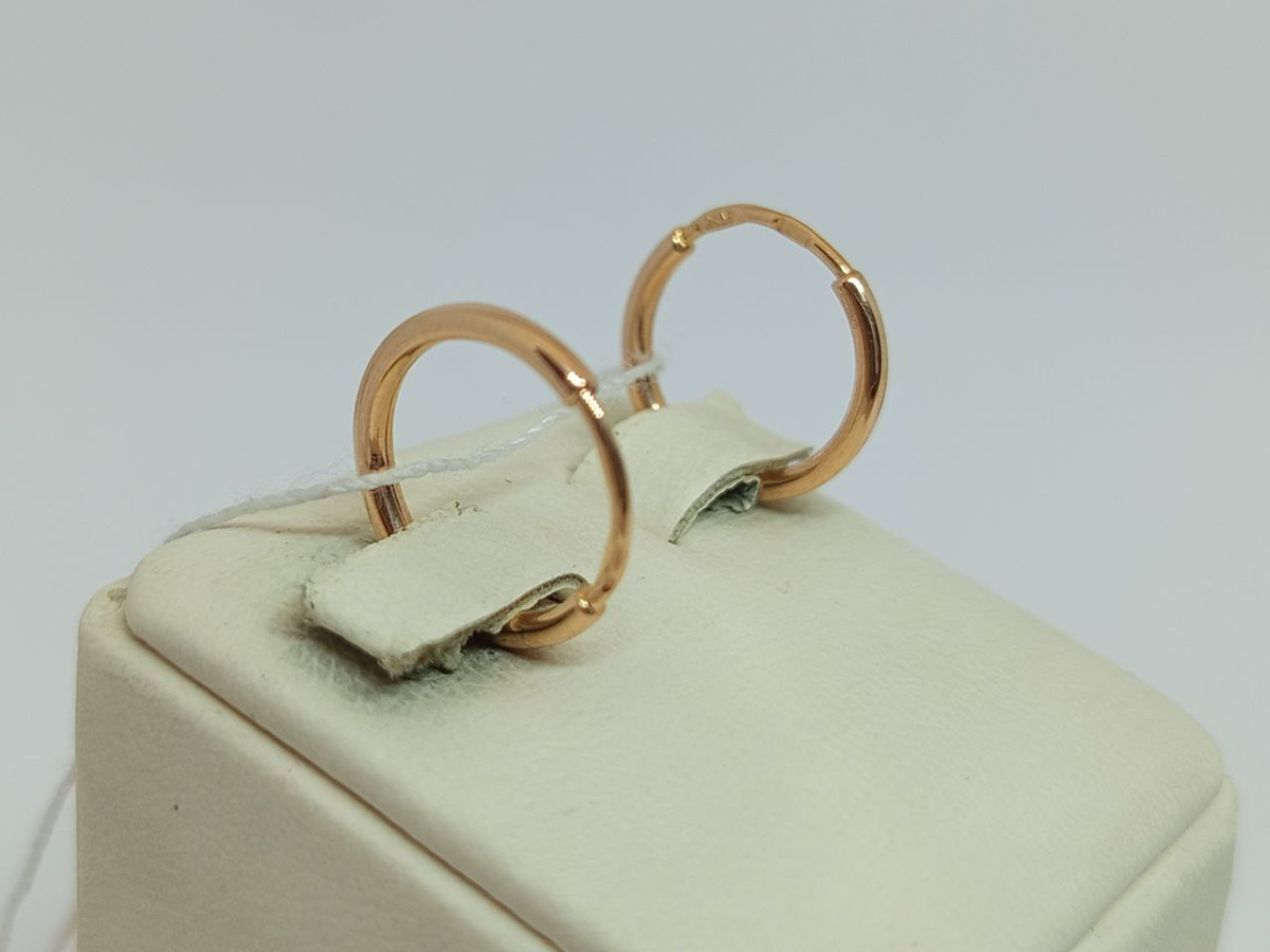 021003 СЕРЬГИ КОНГО без камня (Au 585)