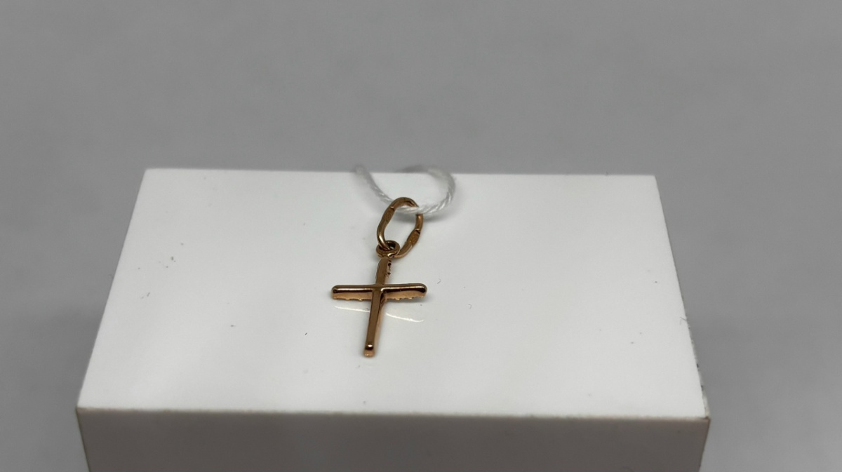 ПОДККИ585 ПОДВЕСКА КРЕСТ С КАМНЯМИ (Au 585)