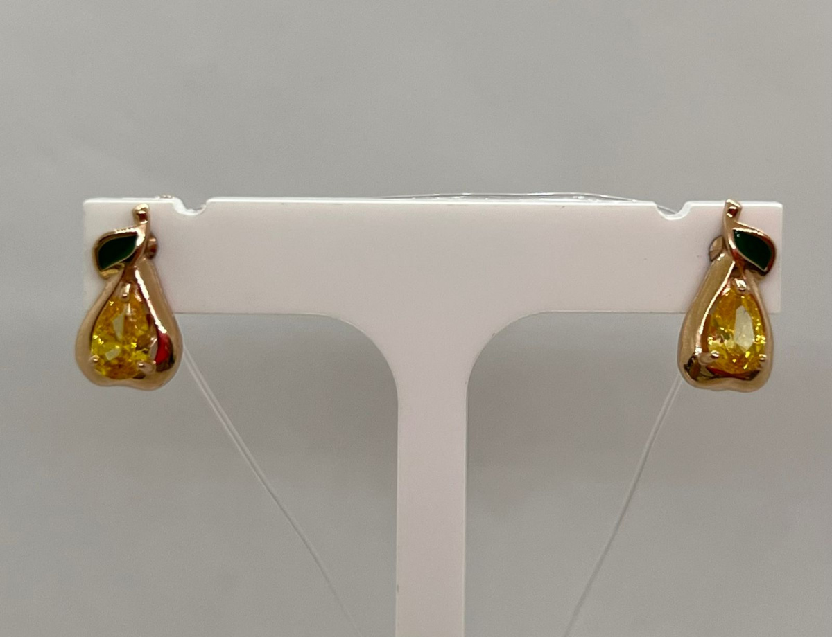 СЕРЬГИ С КАМНЕМ (Au 585)