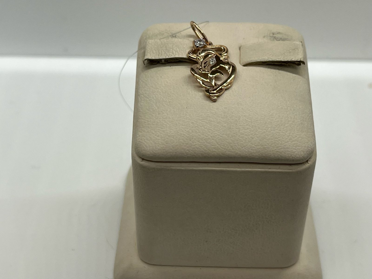 ПОДВЕСКА ЗНАК ЗОДИАКА ТЕЛЕЦ (Au 585)