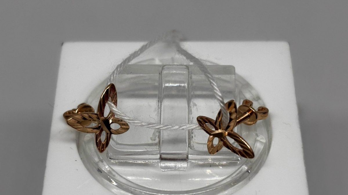 СЕРЬГИ БЕЗ КАМНЯ (Au 585)