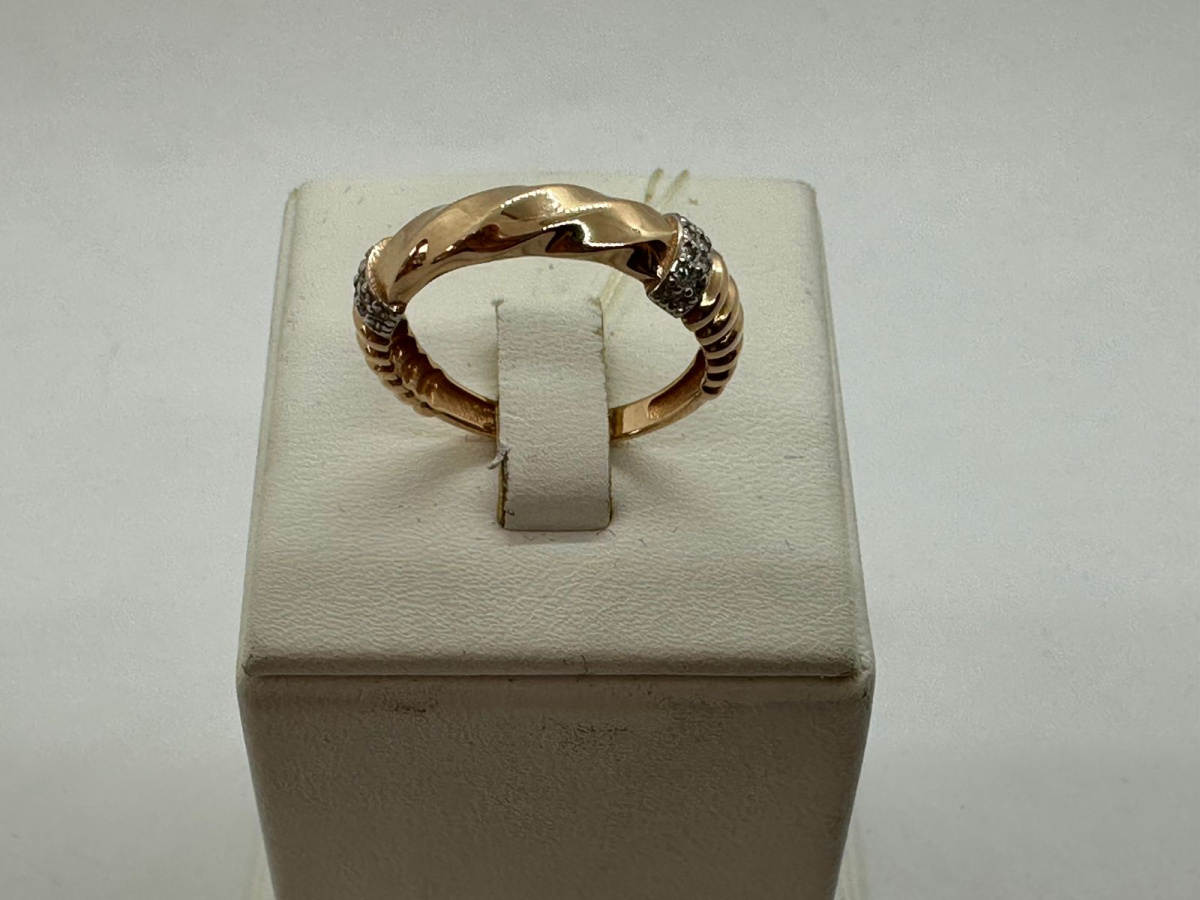 КОЛЬЦО С КАМНЯМИ (Au 585)