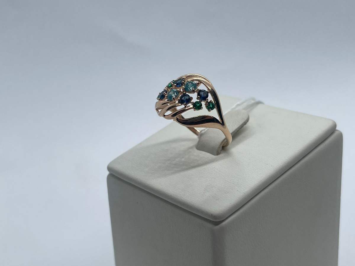 КОЛКМИ585 КОЛЬЦО С КАМНЯМИ (Au 585) КОЛКМИ585 КОЛЬЦО С КАМНЯМИ (Au 585)