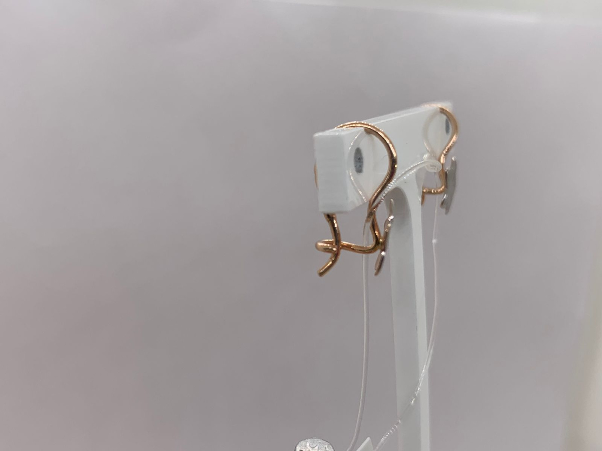 024818 СЕРЬГИ ПЕТЕЛЬКА без камня (Au 585)