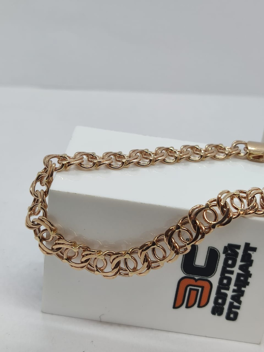 БЛБ585 БРАСЛЕТ ПОЛНОВЕСНЫЙ Бисмарк (Au 585)