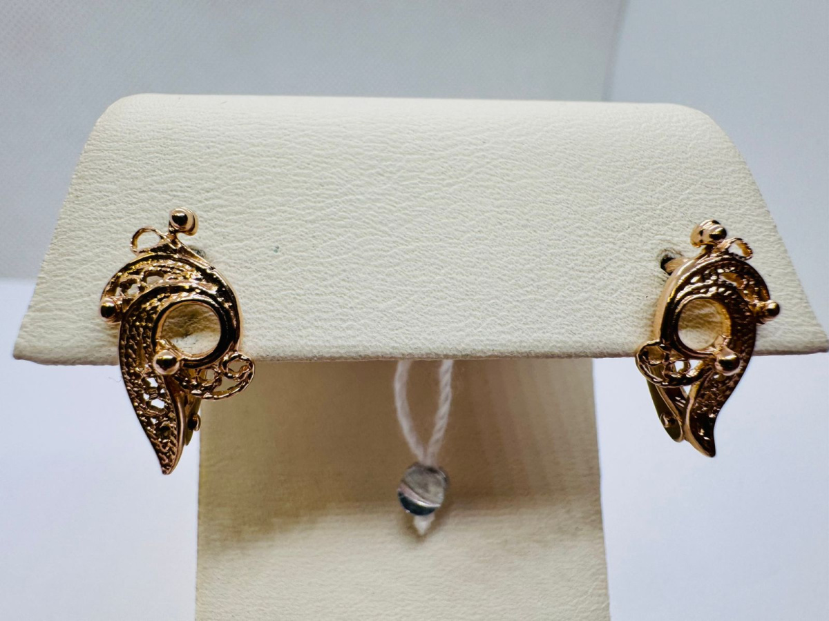 СБКМ585 СЕРЬГИ БЕЗ КАМНЯ (Au 585)