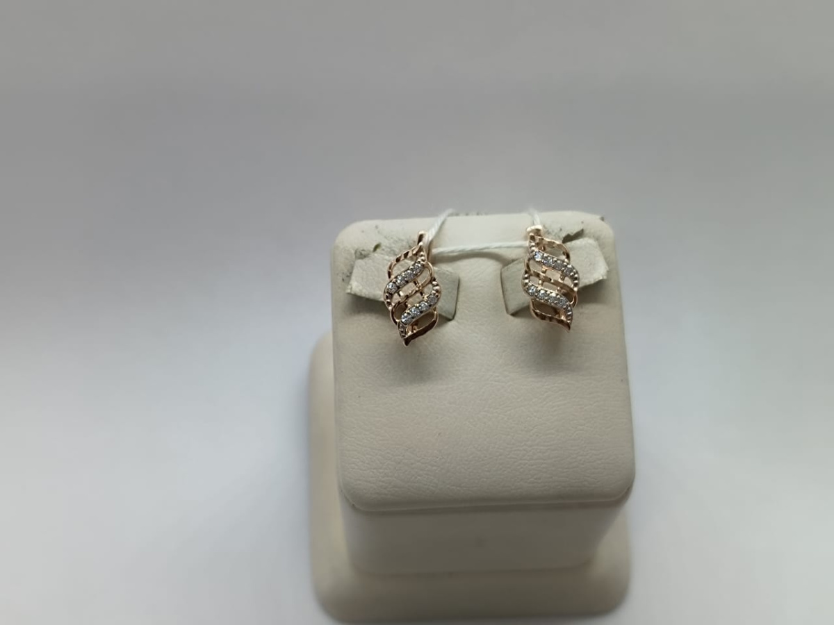 СКМИ585 СЕРЬГИ С КАМНЯМИ (Au 585)