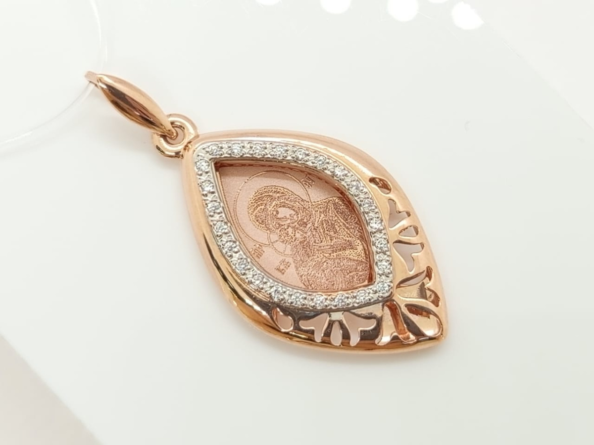 ПОДВЕСКА ИКОНА с камнями (Au 585)