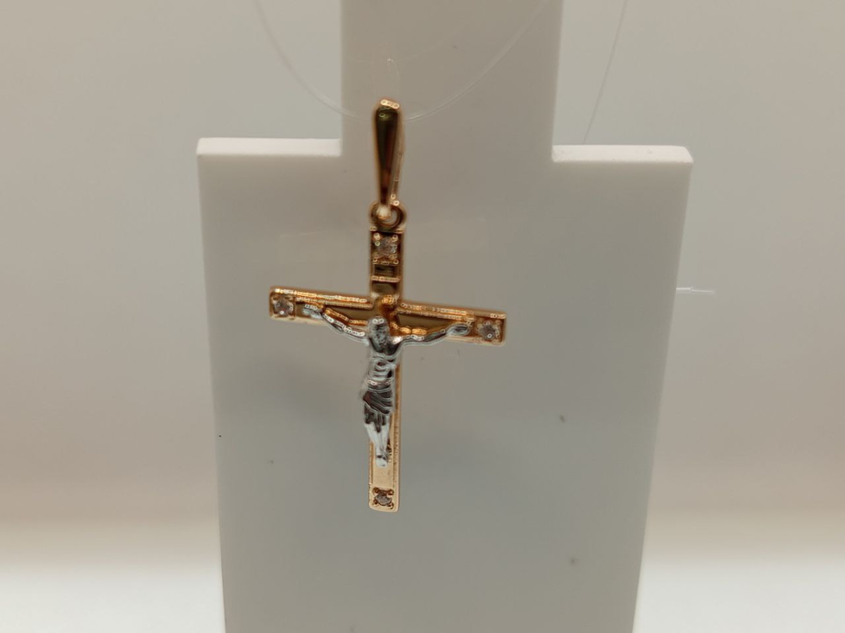 ПОДВЕСКА КРЕСТ с камнями (Au 585)