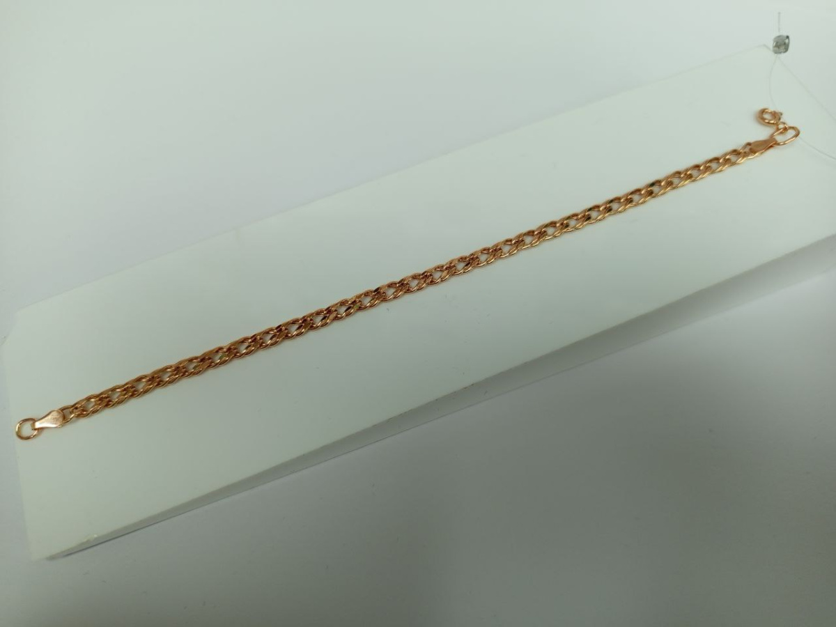 БРАСЛЕТ ПУСТОТЕЛЫЙ Ромб двойной (Au 585)