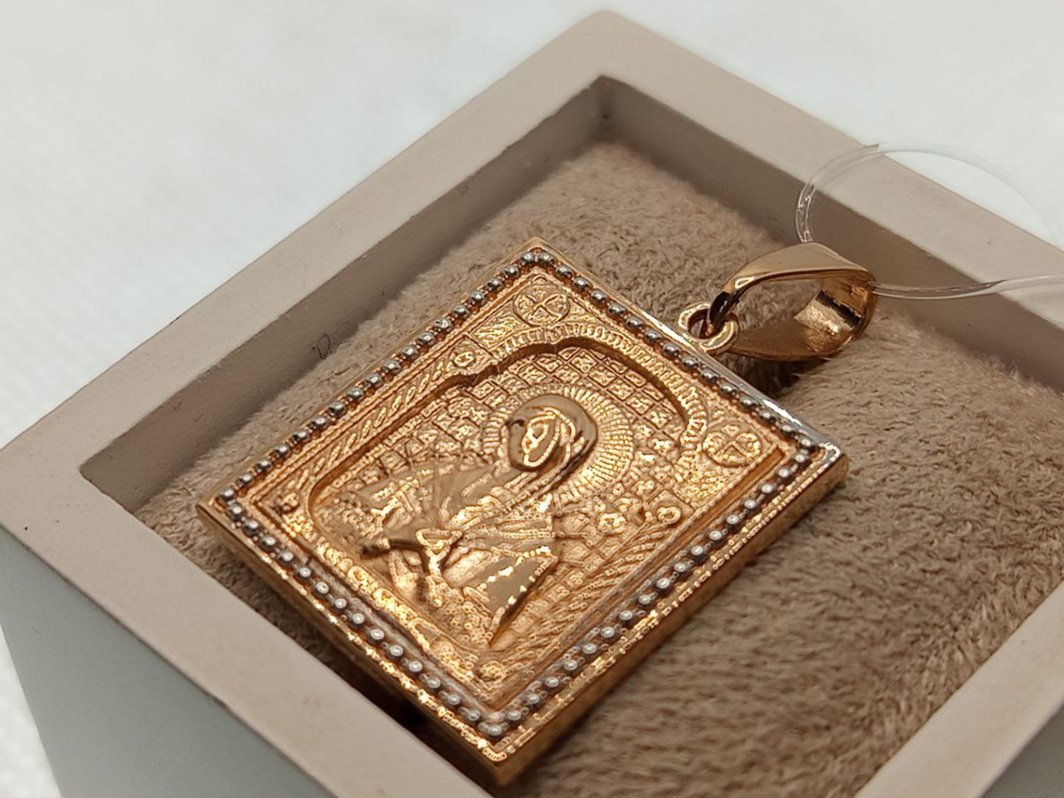 ПИ-259_au ПОДВЕСКА ИКОНА без камня (Au 585)