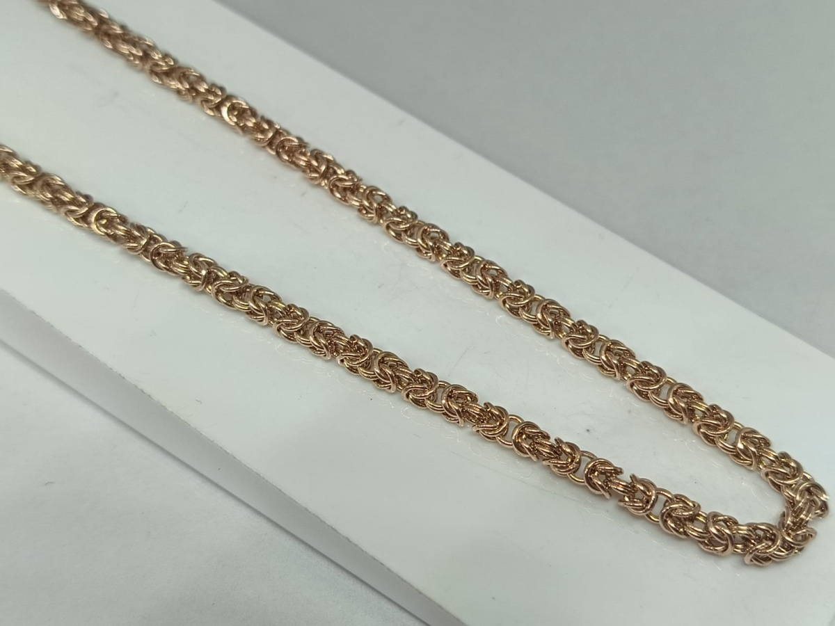 ЦЛМК585 ЦЕПЬ ПОЛНОВЕСНАЯ Мальвина королевская(лисий хвост) (Au 585)