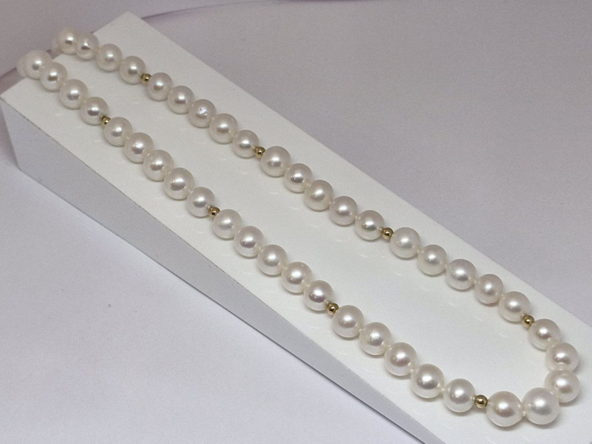 718083555 КОЛЬЕ ЖЕМЧУГ/бусы со вставками (Au 585)