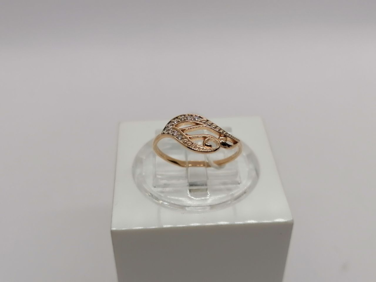 КОЛЬЦО С КАМНЯМИ (Au 585)