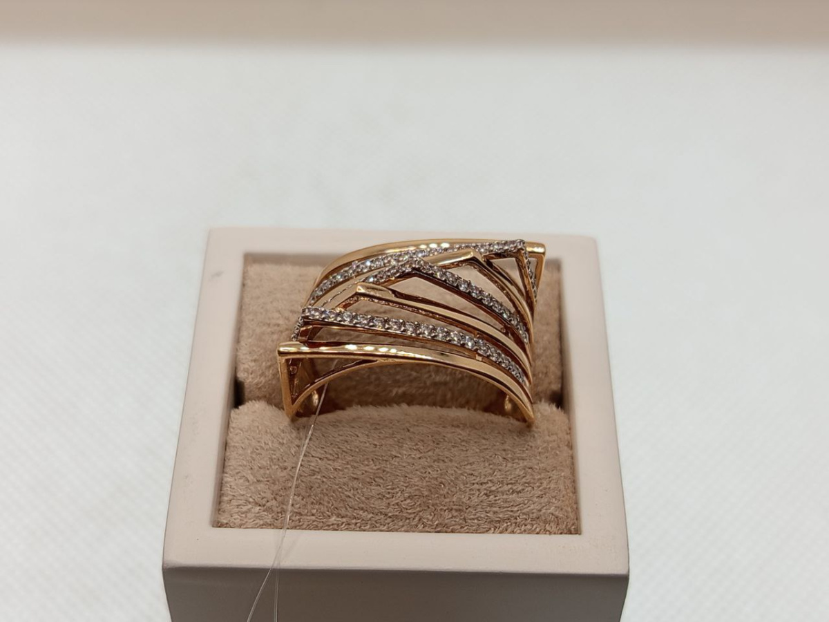 КОЛЬЦО С КАМНЯМИ (Au 585)