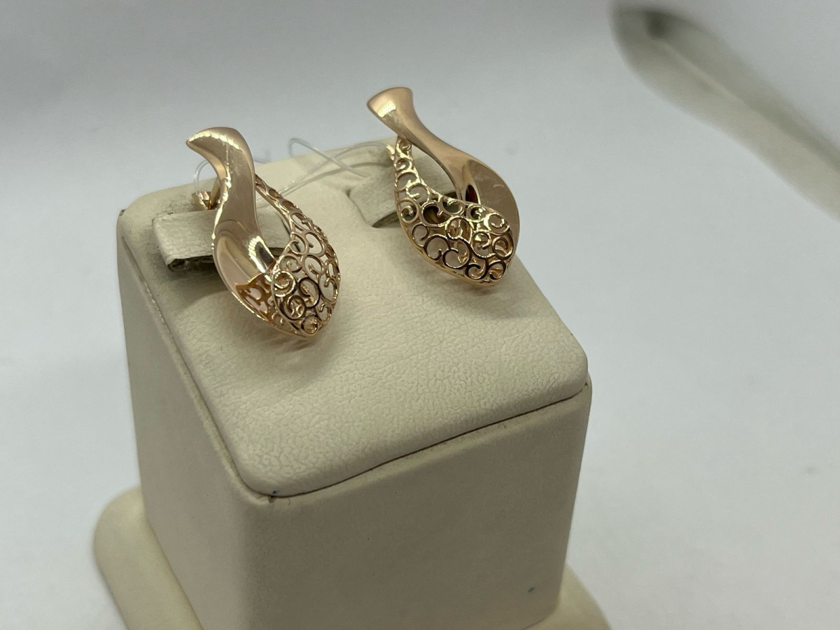 СЕРЬГИ БЕЗ КАМНЯ (Au 585)