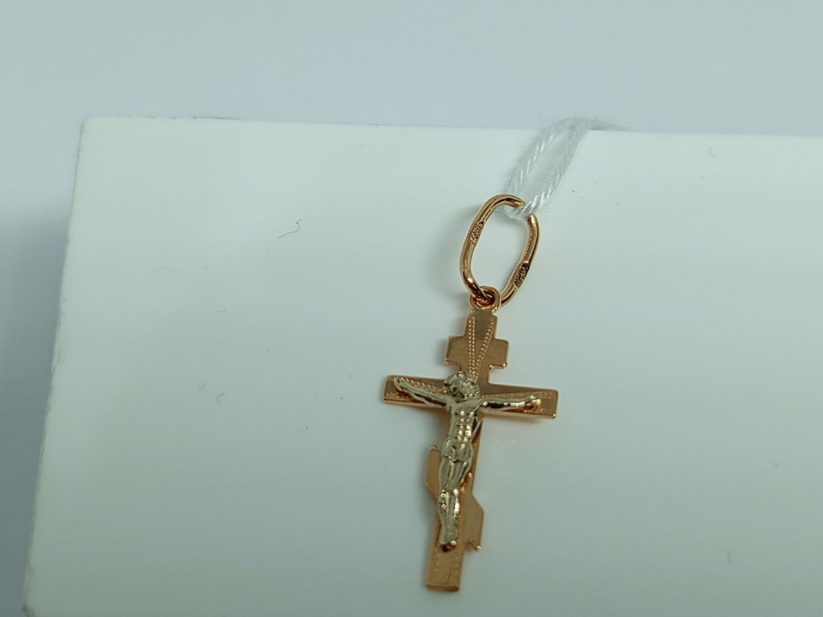 ПОДВЕСКА КРЕСТ БЕЗ КАМНЯ (Au 585)