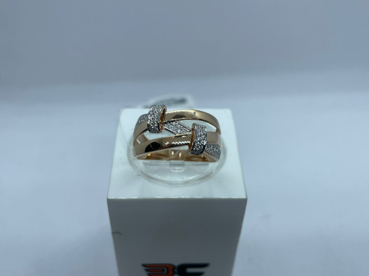 КОЛЬЦО С КАМНЯМИ (Au 585)