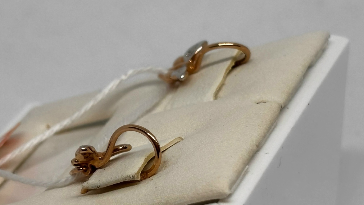 СКМИ585 СЕРЬГИ С КАМНЯМИ (Au 585)