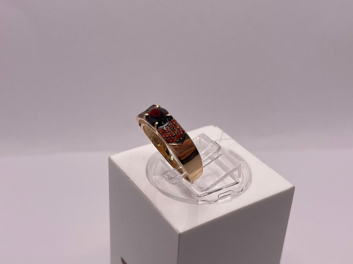 КОЛЬЦО ГРАНАТ с камнями (Au 585)