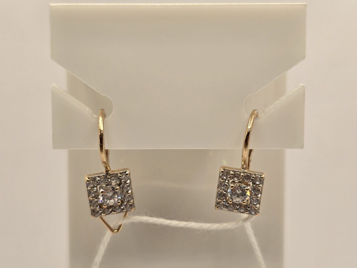 СЕРЬГИ С КАМНЯМИ (Au 585)