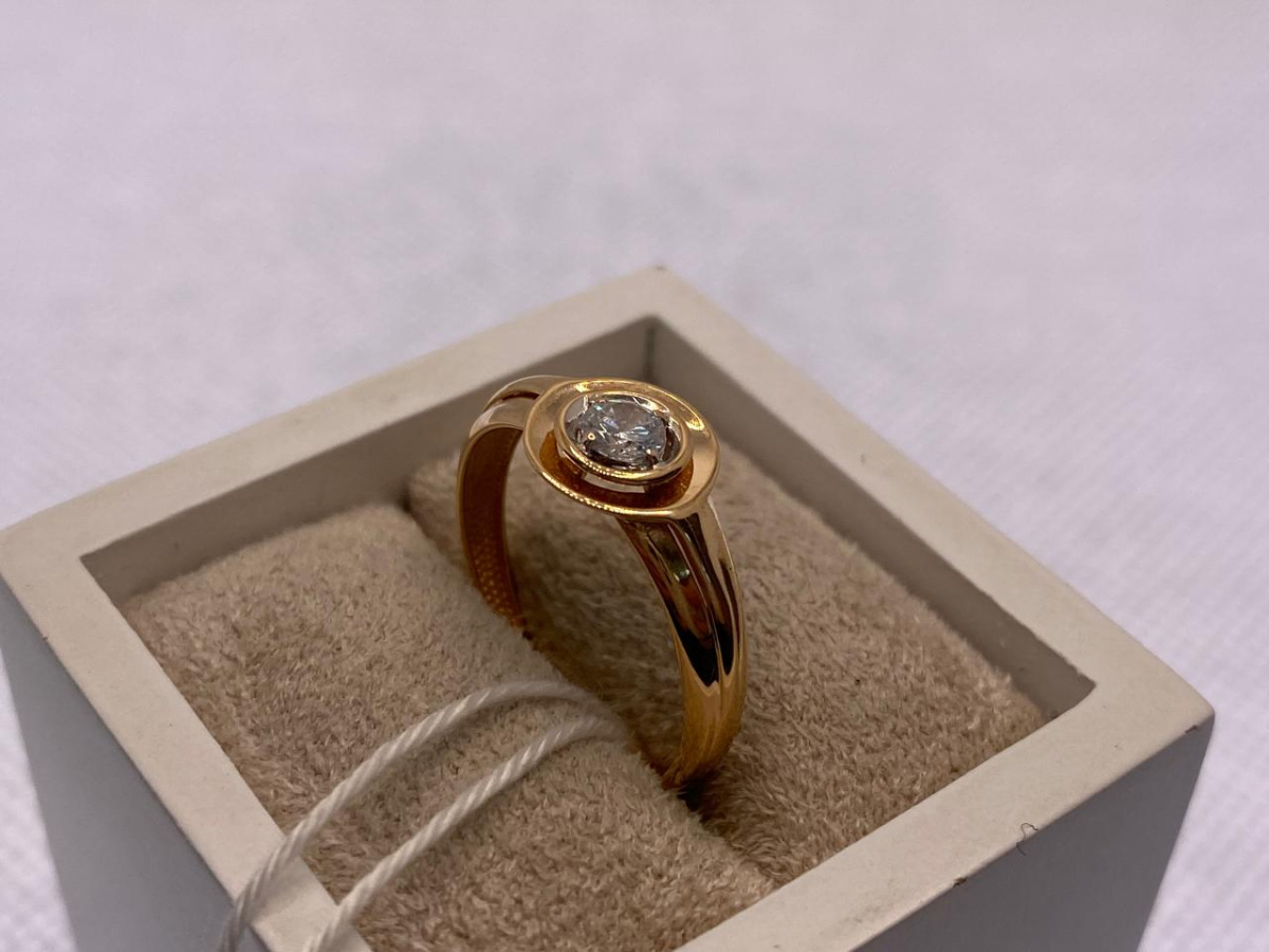 КОЛЬЦО С КАМНЕМ (Au 585)