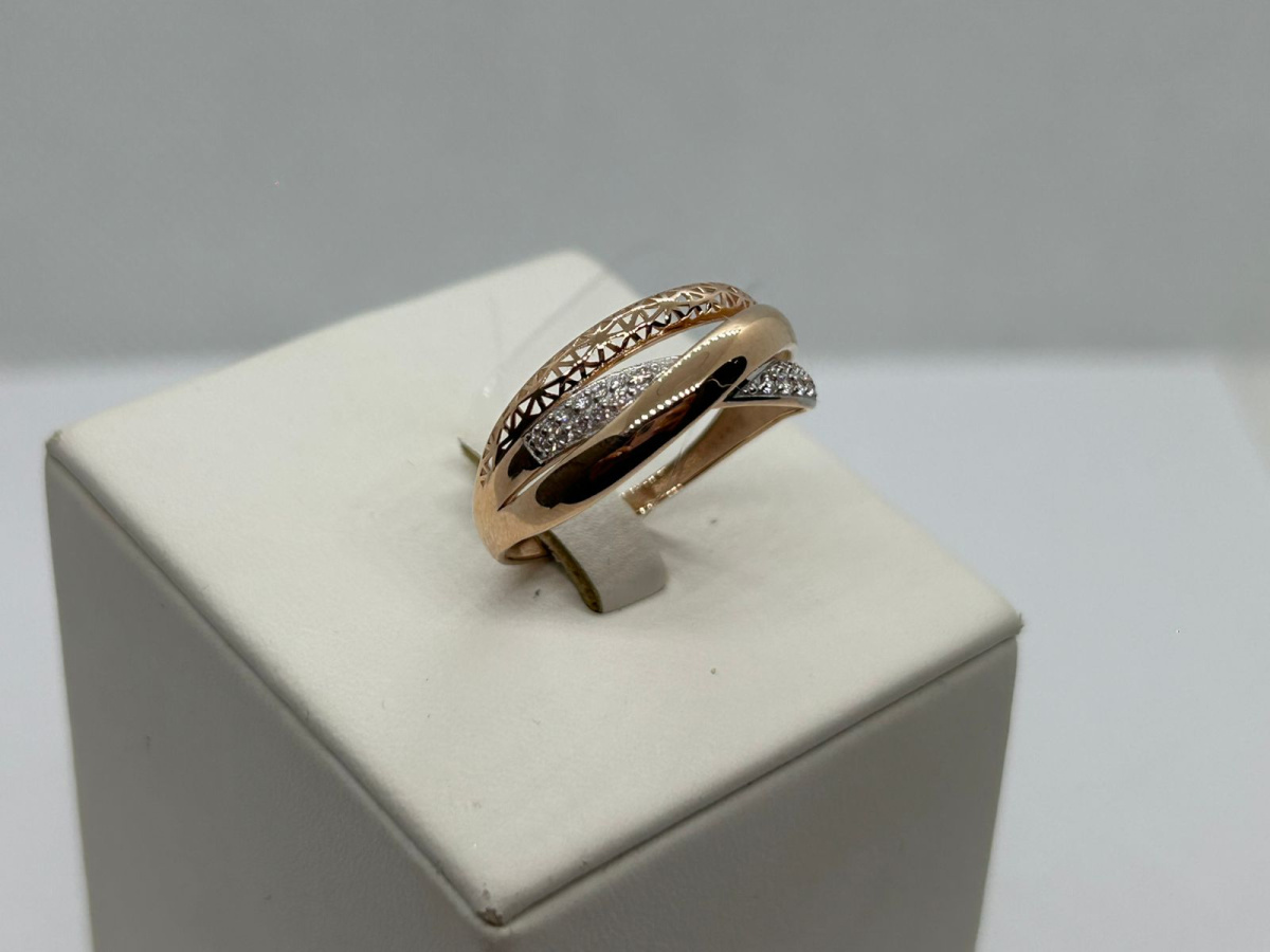 К13218166 КОЛЬЦО С КАМНЯМИ (Au 585)