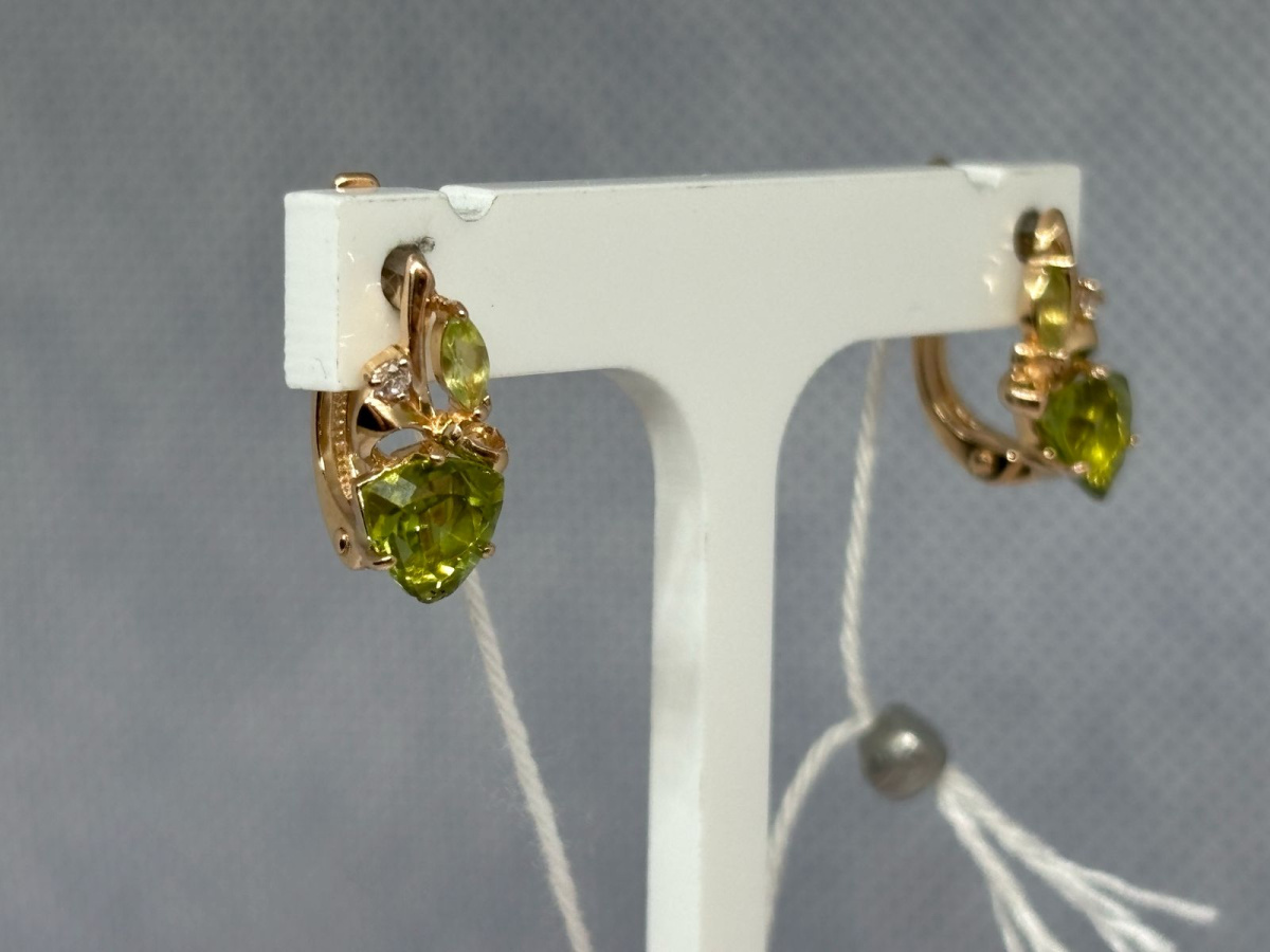 СКМИ585 СЕРЬГИ С КАМНЯМИ (Au 585)