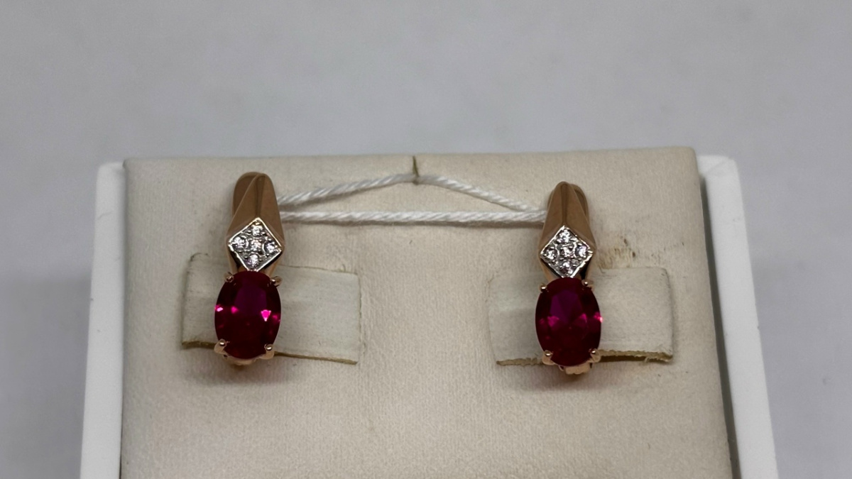 СЕРЬГИ С КАМНЯМИ (Au 585)