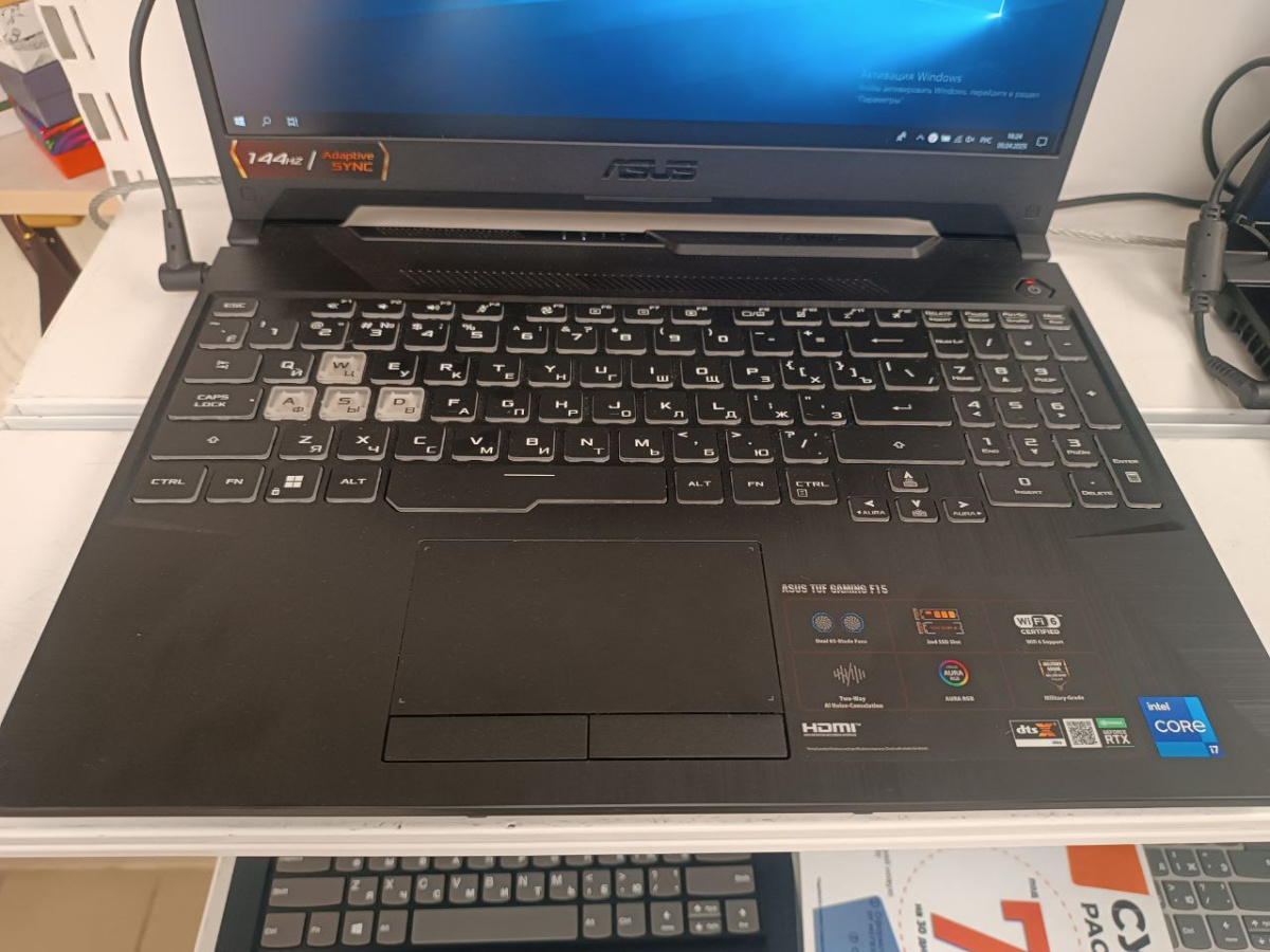 Ноутбук ASUS TUF GAMING F15; Core i7-11800H, GeForce RTX 3050 Ti, 16 Гб, 1 Tb, Нет