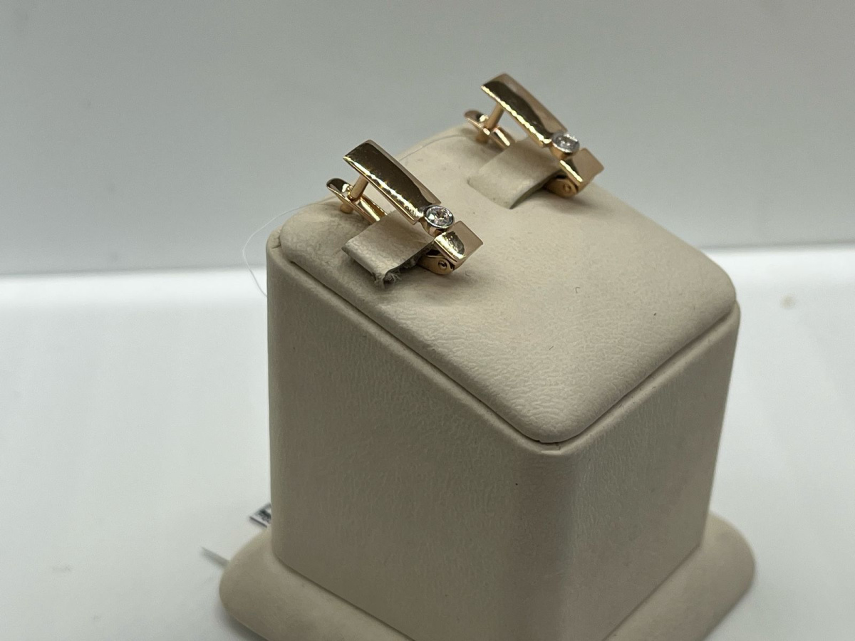 СЕРЬГИ С КАМНЕМ (Au 585)