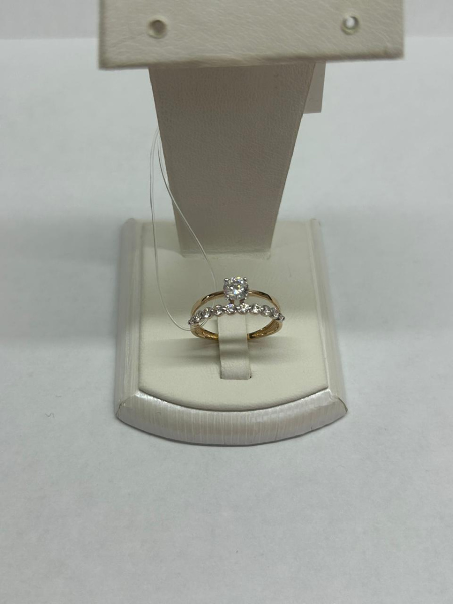 КОЛЬЦО С КАМНЯМИ (Au 585)