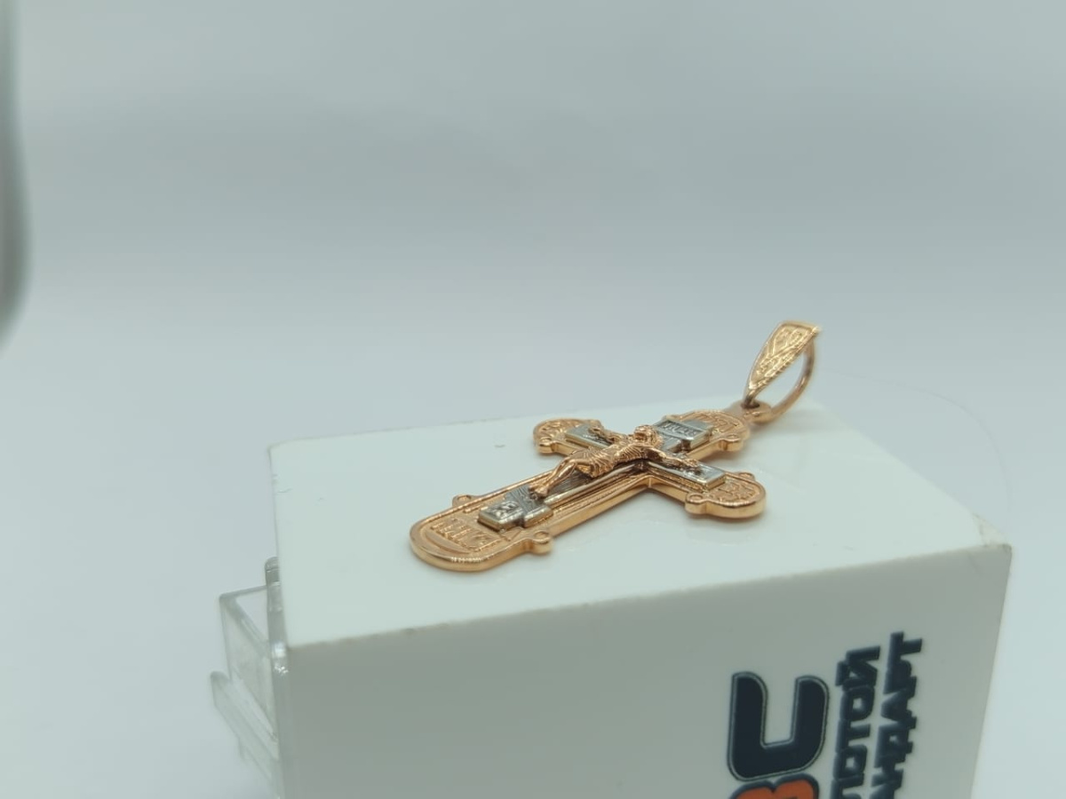 ПОДВЕСКА КРЕСТ без камня (Au 585)