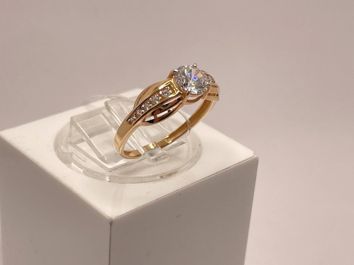 КОЛЬЦО С КАМНЯМИ (Au 585)