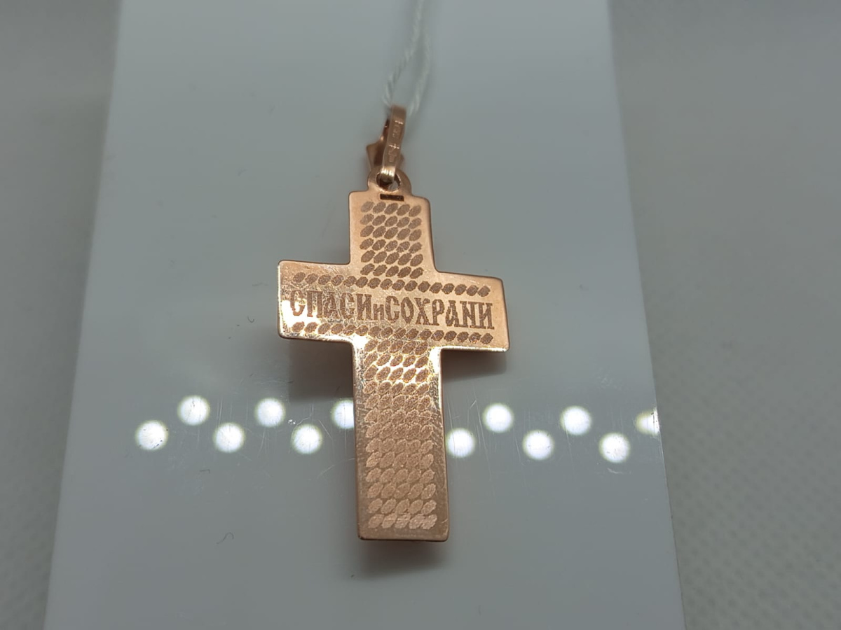 ПОДКБК585 ПОДВЕСКА КРЕСТ БЕЗ КАМНЯ (Au 585)