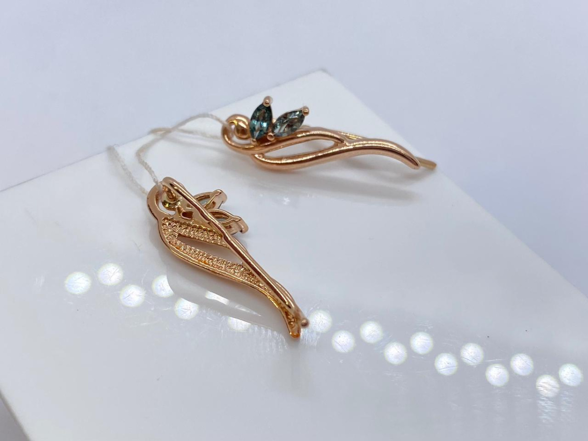 СЕРЬГИ С КАМНЯМИ (Au 585)