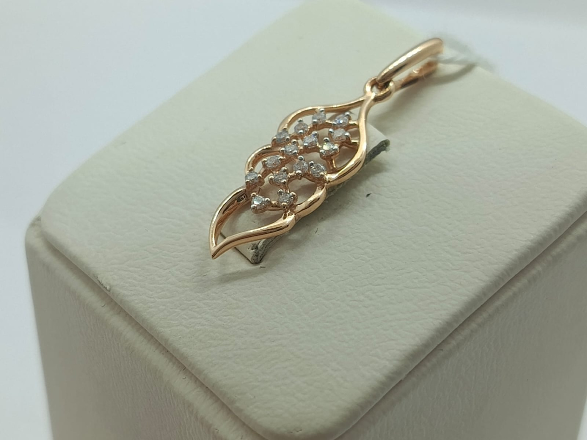 ПОДКМИ585 ПОДВЕСКА С КАМНЯМИ (Au 585)