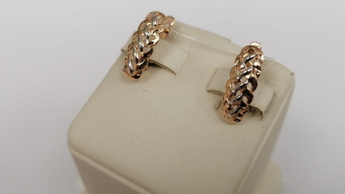 СЕРЬГИ БЕЗ КАМНЯ (Au 585)