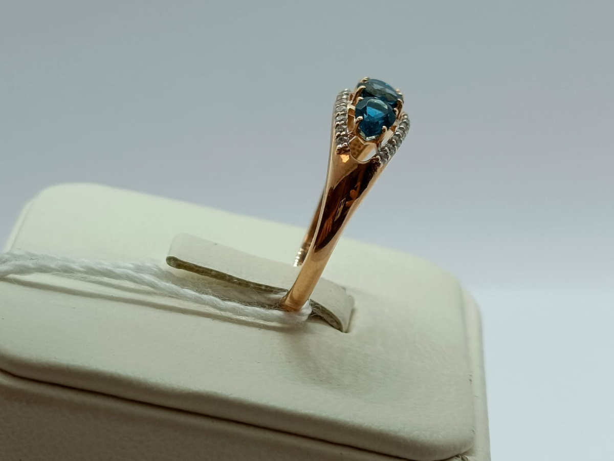 КОЛКМИ585 КОЛЬЦО С КАМНЯМИ (Au 585)