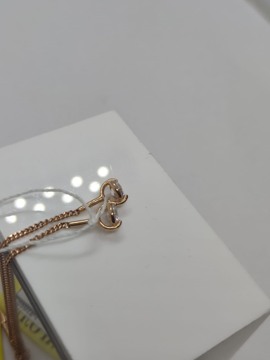 СЕРЬГИ ПРОДЕВКИ с камнем (Au 585)