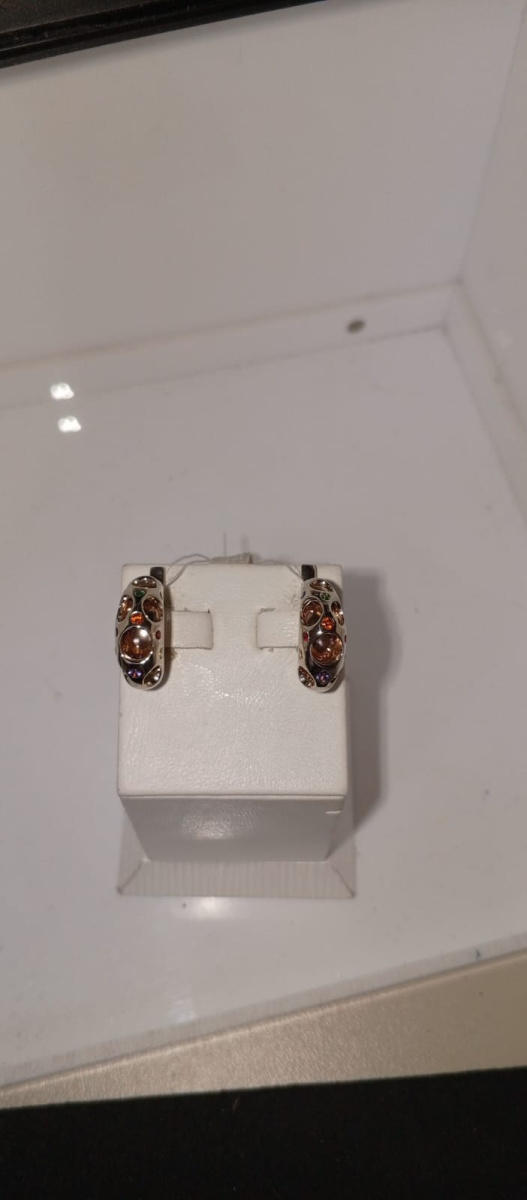 СКМИ585 СЕРЬГИ С КАМНЯМИ (Au 585)