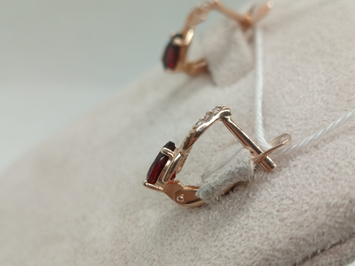 СКМИ585 СЕРЬГИ С КАМНЯМИ (Au 585)