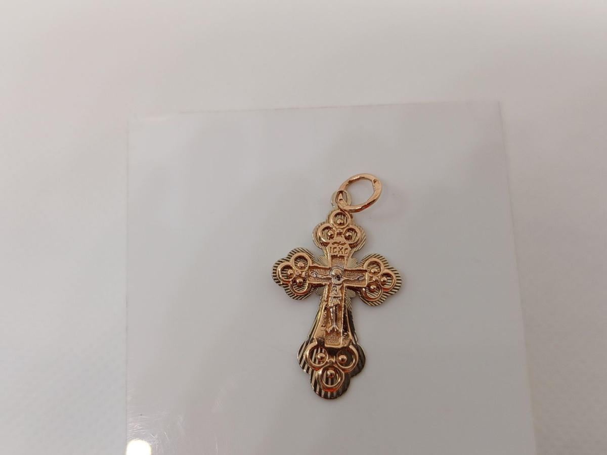 ПОДКБК585 ПОДВЕСКА КРЕСТ БЕЗ КАМНЯ (Au 585)