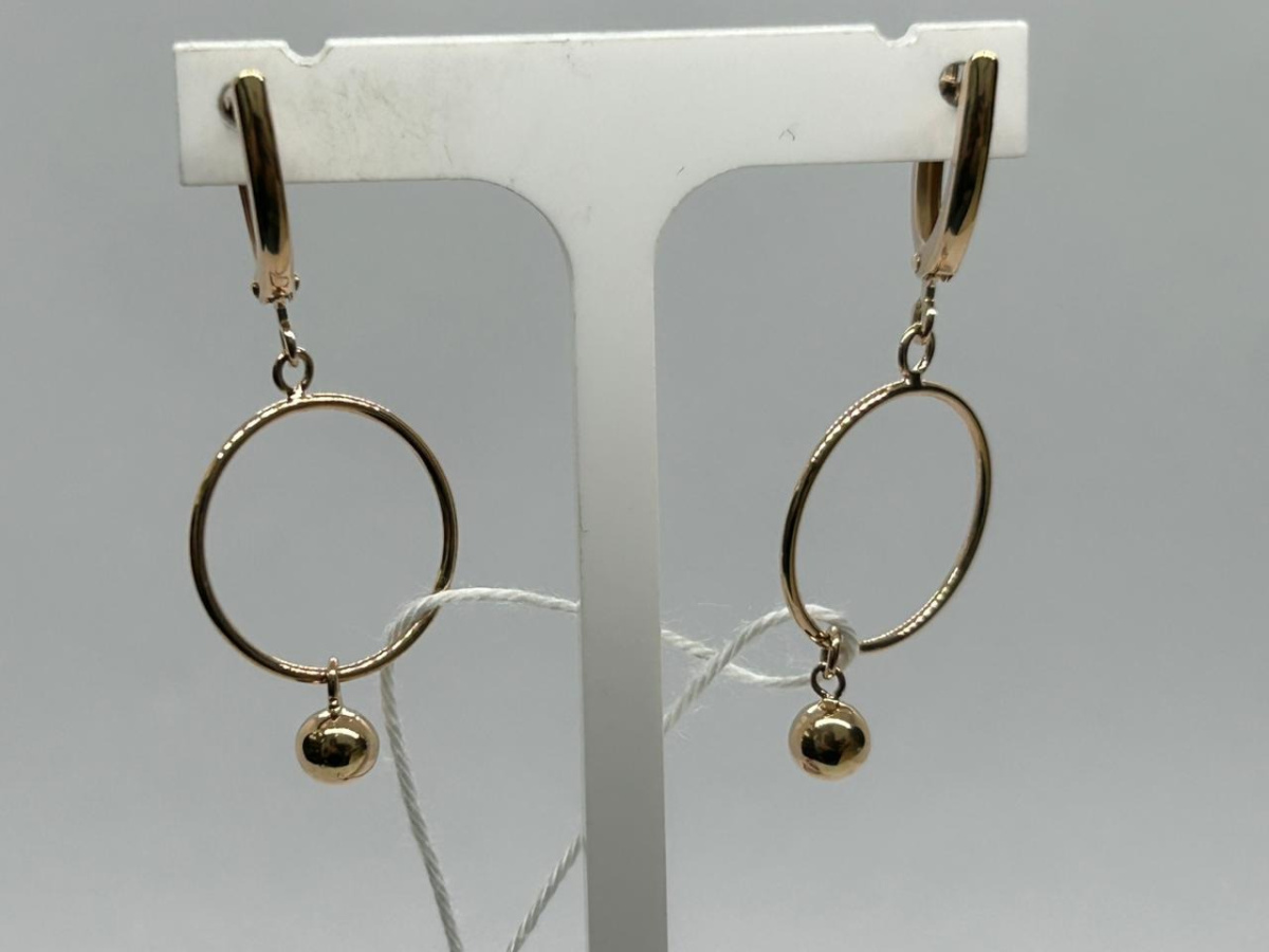 СЕРЬГИ БЕЗ КАМНЯ (Au 585)