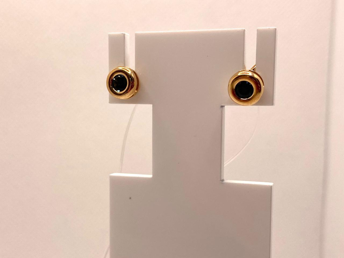 СЕРЬГИ ПУСЕТЫ с камнем (Au 585)