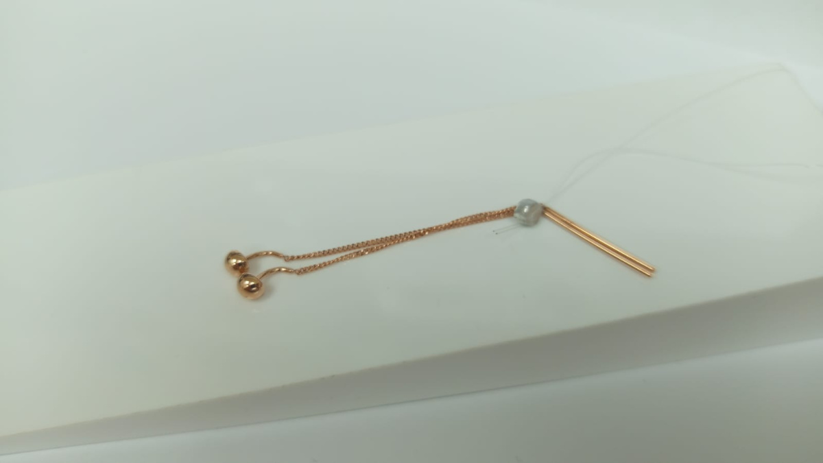 01-206918 СЕРЬГИ ПРОДЕВКИ без камня (Au 585)