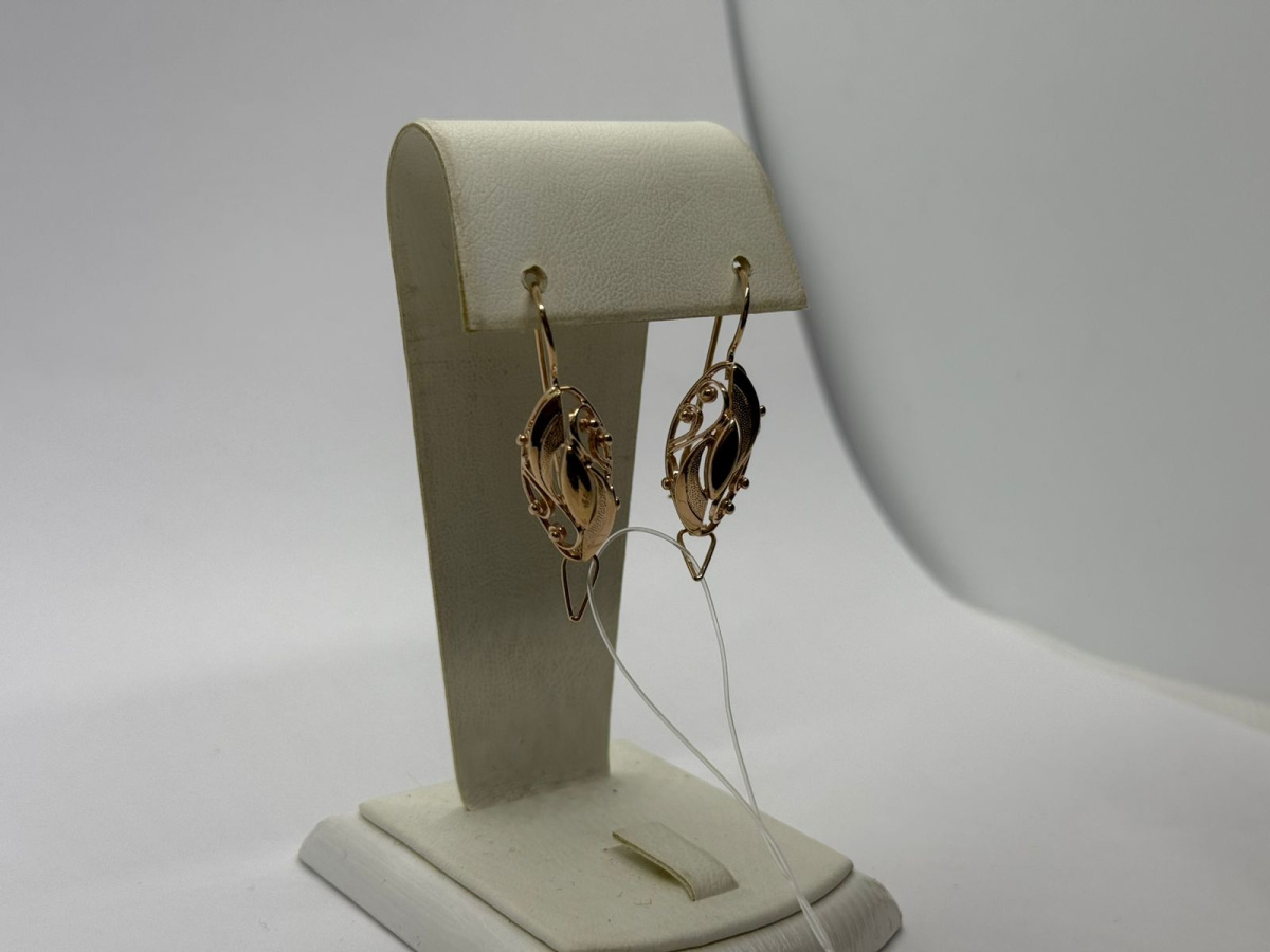 СЕРЬГИ ПЕТЕЛЬКА без камня (Au 585)