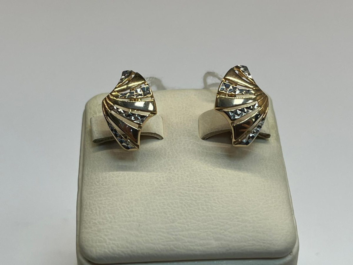 СБКМ585 СЕРЬГИ БЕЗ КАМНЯ (Au 585)