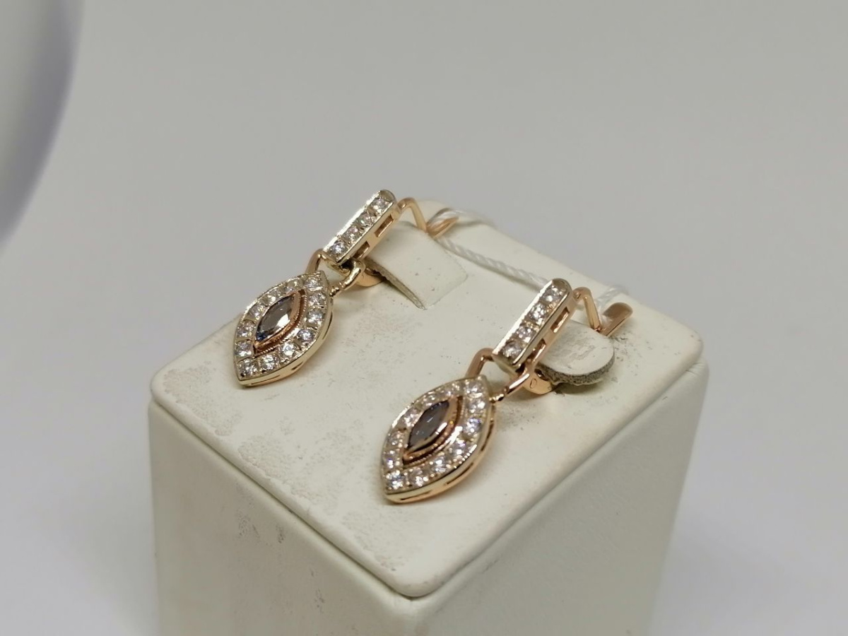 СКМИ585 СЕРЬГИ С КАМНЯМИ (Au 585) СКМИ585 СЕРЬГИ С КАМНЯМИ (Au 585)