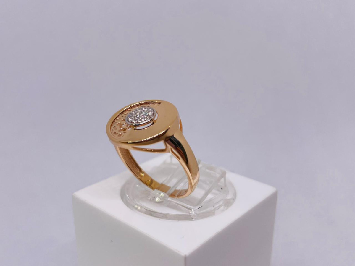 КОЛЬЦО С КАМНЯМИ (Au 585)